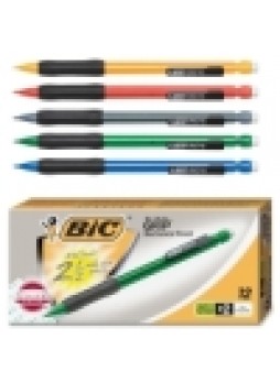 Bicmatic Grip Mechanical Pencil, 0.7mm, Refillable, Assorted, Dozen